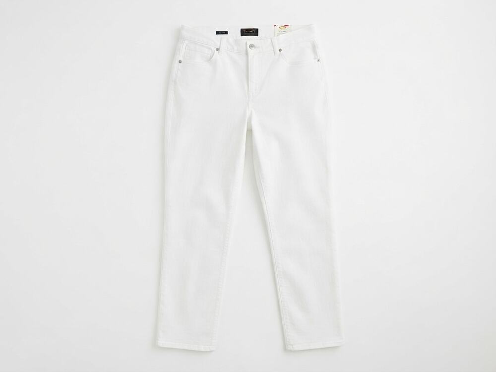 NEW Talbots 24W Slim Ankle White Jean Slimming Coastal Flawless 5 Pocket
